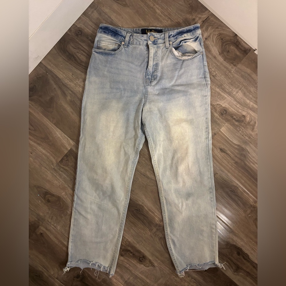 Indigo river High rise denim crop Jeans